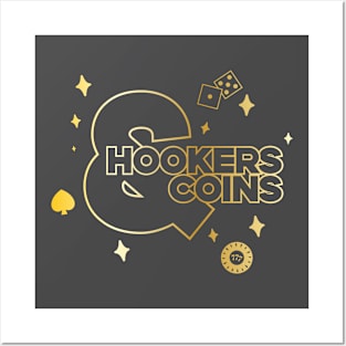 Hookers and Coins - golden Posters and Art